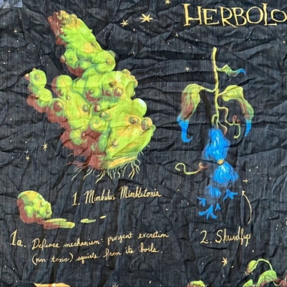 Harry Potter Herbology 101 Wall Tapestry NEW in Pkg 60 x 60